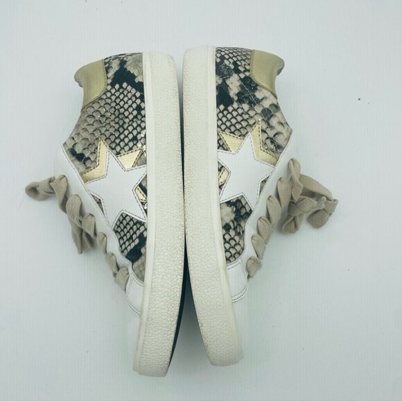 Steve Madden 'Sienna' Multi Snake Sneakers White Leather  Multi-snake, Sz 6 - Picture 13 of 15
